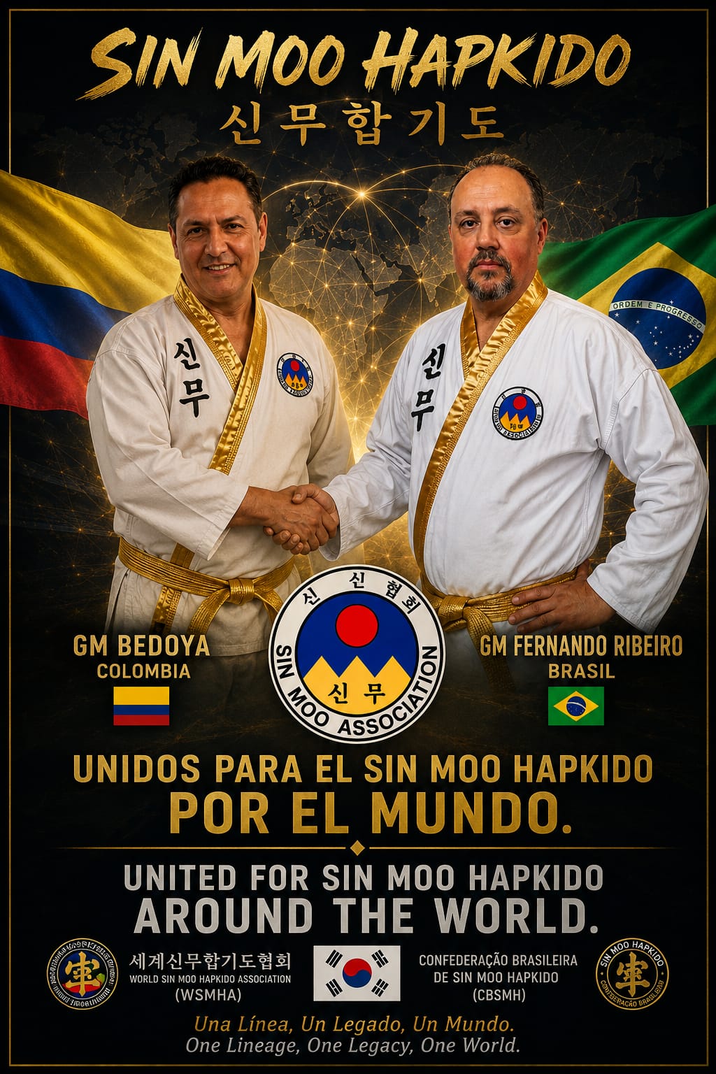 Unidos pelo Sin Moo Hapkido — GM Bedoya e GM Fernando Ribeiro